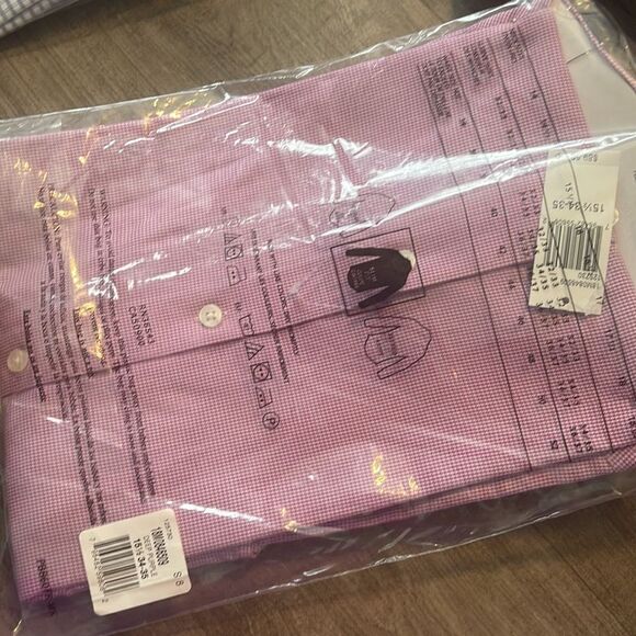 Michael Michael Kors Long-Sleeve Slim Cotton Dress Shirt-PURPLE-15.5-34/35 - Picture 3 of 4